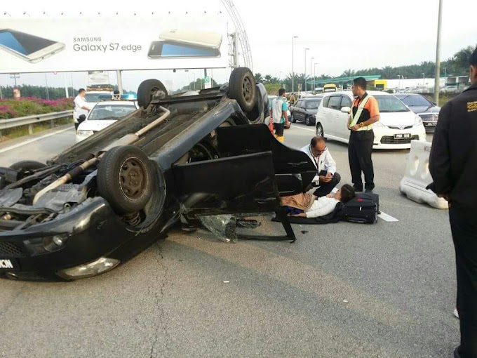 Pramugari Malindo Air Cedera Kemalangan Jalan Raya Menuju #KLIA