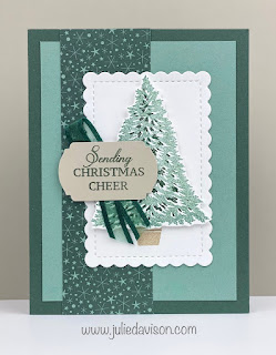 VIDEO: Stampin' Up! Trimming the Tree Pop Up Book Fold Card Tutorial ~ www.juliedavison.com #stampinup