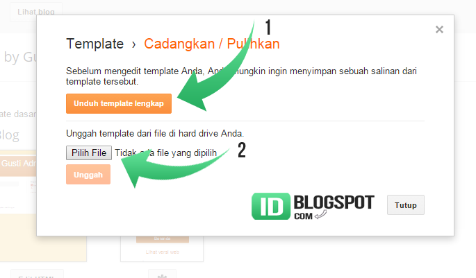 Cara Mengganti Tampilan Desain TEMPLATE di blog