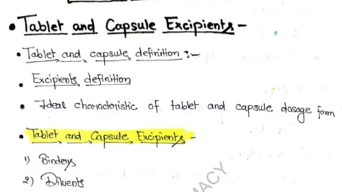 Pharmaceutical Product Development Unit-3 handwritten Notes PDF | PPT