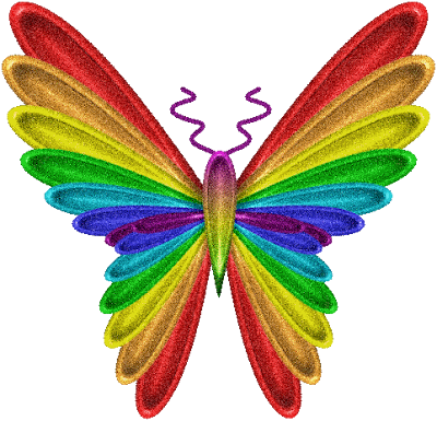 rainbow butterfly carriage