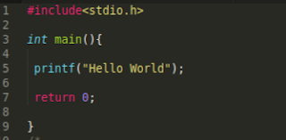 c code of hello world