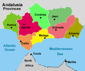 Andalucia Map Picture