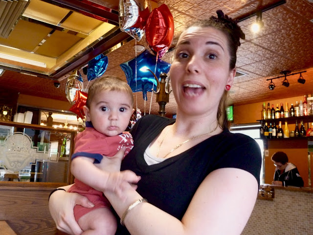 waitress and baby nephew