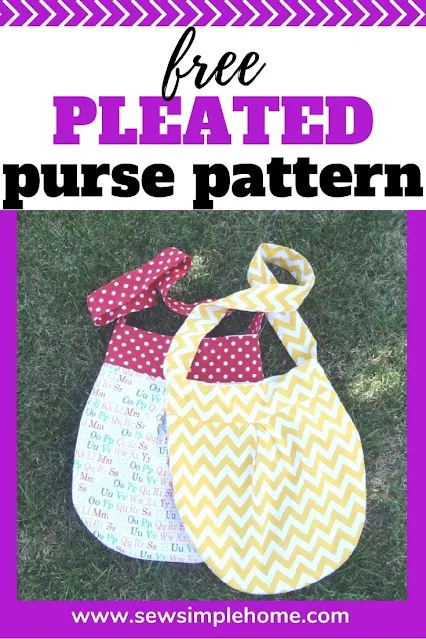 Grab this free pleated purse pattern and learn how to sew a purse.