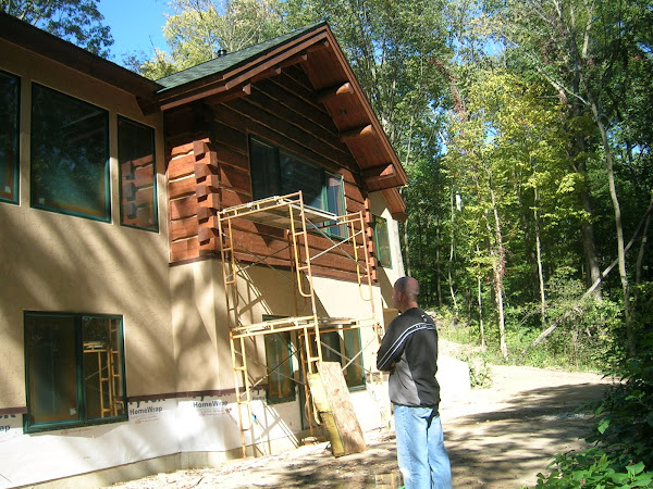 Rob checkng out the back of the house...