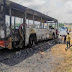 Fire Guts Mass Transit Bus In Lagos, Boys Pictured Scavenging At Accident Scene