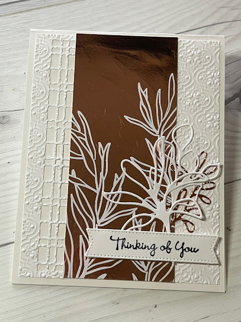 Greeting card with batonical images using dies from the Stampin' Up! Splendid Day Suite using Splendid Stems Dies