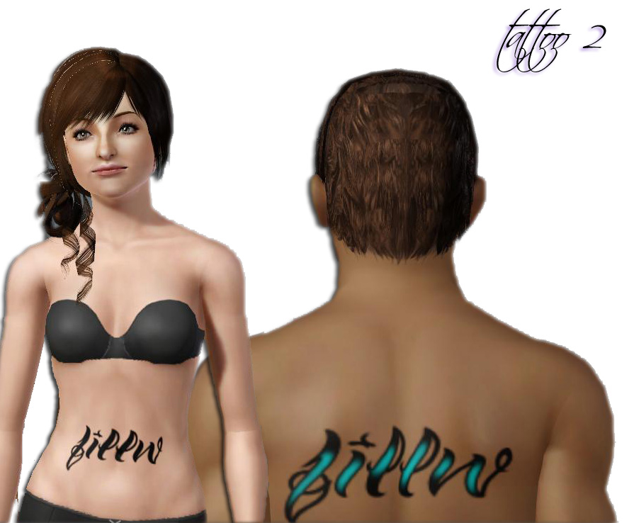My Sims 3 Blog: 5 Simlish Name Tattoos by daluved1