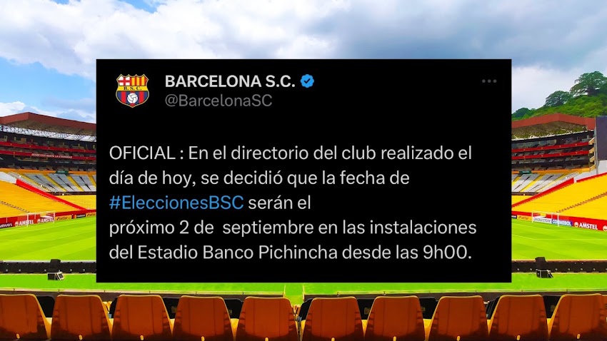 Elecciones de BSC serán el 2 de septiembre, en el Monumental