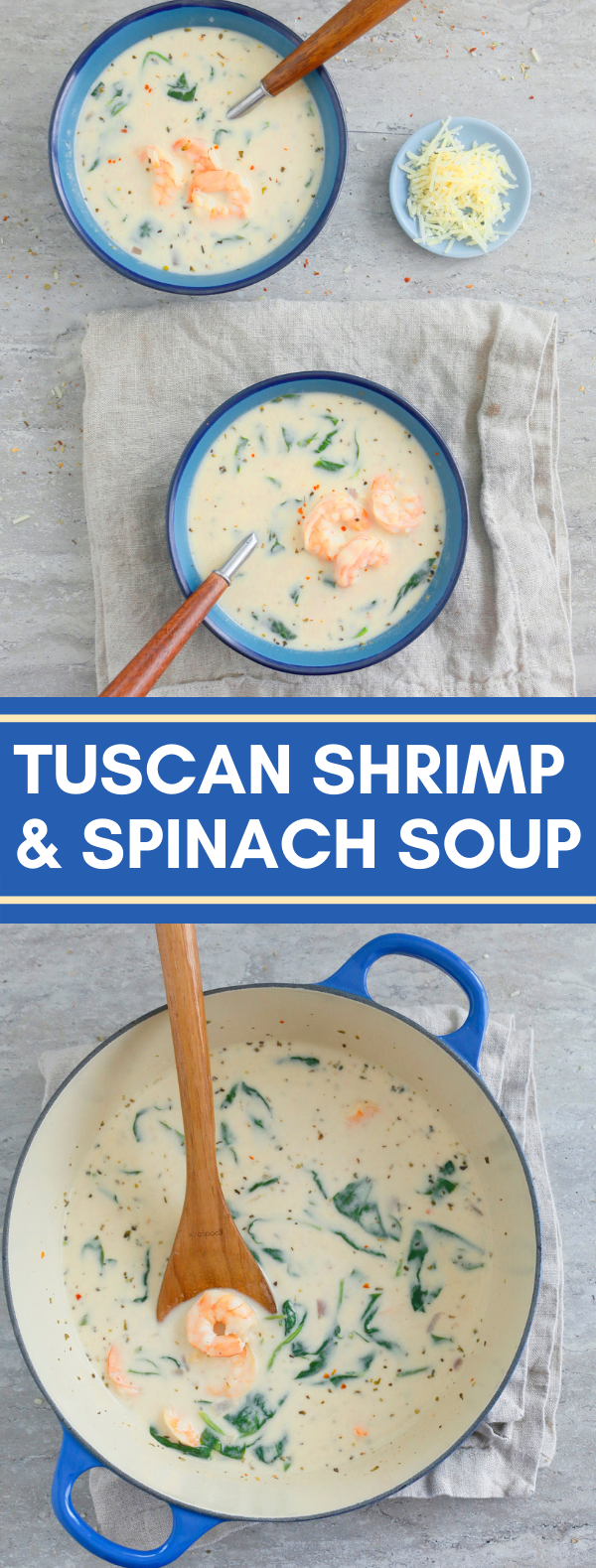 Tuscan Shrimp and Spinach Soup #dinner #lunch #soup #recipes #shrimp