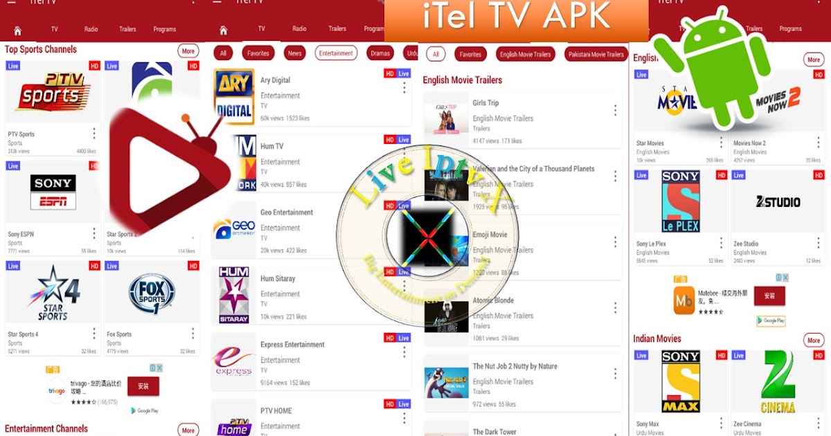 iTel TV APK For World Live Channels, Movies, Songs, FM ...