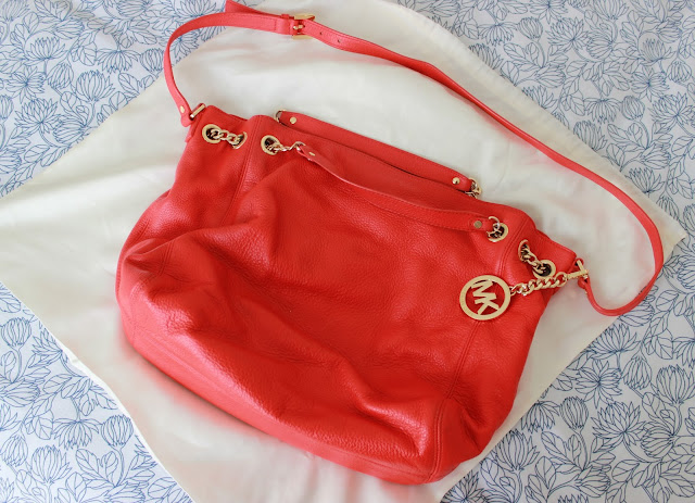 Blog sale red Michael Kors handbag