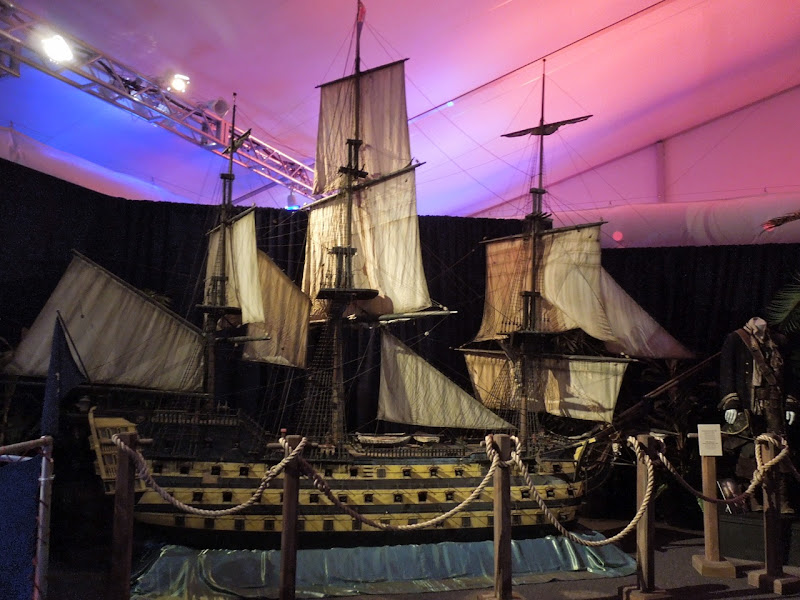 Pirates Caribbean HMS Endeavour filming model