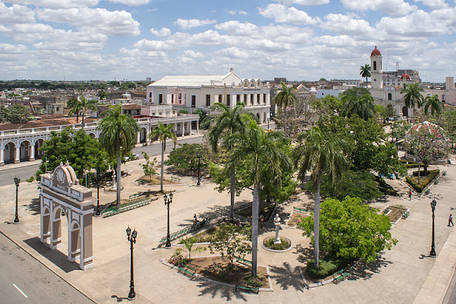 Le parc José Martí vu depuis la coupole du Palacio de Ferrer