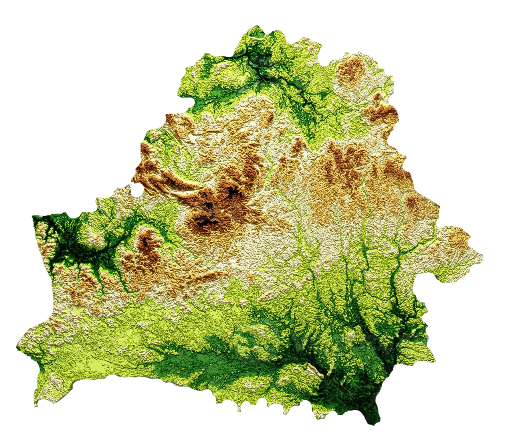 Belarus Relief Map