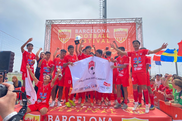 Luar biasa, ISA Lombok FC raih trofi juara Barcelona Football Festival 2023