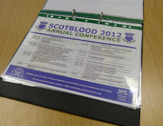 Scotblood is the annual conference of the Scottish National Blood Transfusion Service