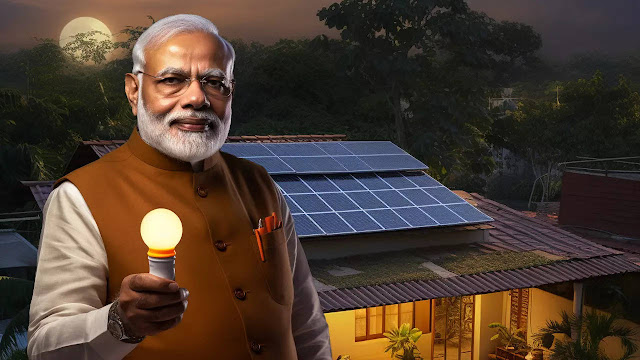 வீடுகளில் சூரிய மின்சக்தி தயாரிக்கும் குடும்பங்களுக்கு 300 யூனிட் இலவச மின்சாரம் - பிரதமரின் திட்டம் தொடக்கம் / 300 units of free electricity for households producing solar power at home - Prime Minister's scheme launched