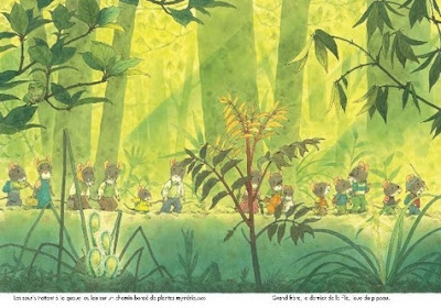 Le pique-nique de la famille Souris, illustrations de Kazuo Iwamura Editions Ecole des Loisirs