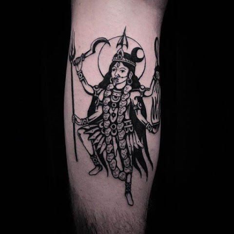 Fierce Kali Tattoos - Blackwork by Gabriele Cardosi