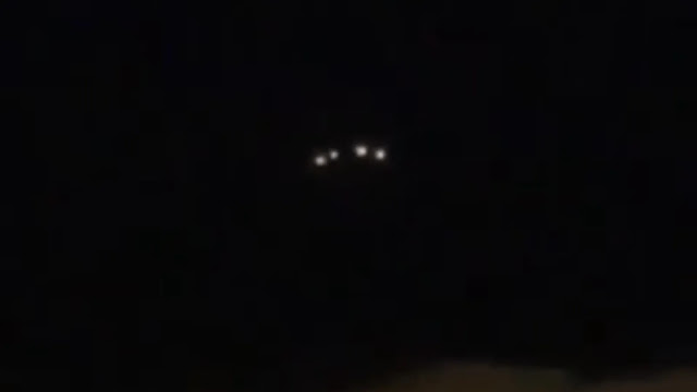4 UFOs caught on camera over a highway filmed from a car window in 2016.