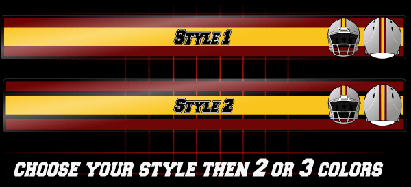 Helmet stripe decals