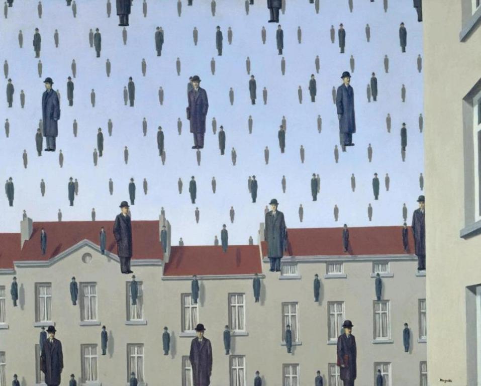 “ Golconda ” , 1953 by René Magritte