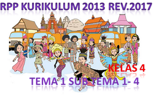 RPP Kurikulum 2013 Kelas 4 SD Tema 1 Subtema 1-4 Tahun Pelajaran 2018/2019 