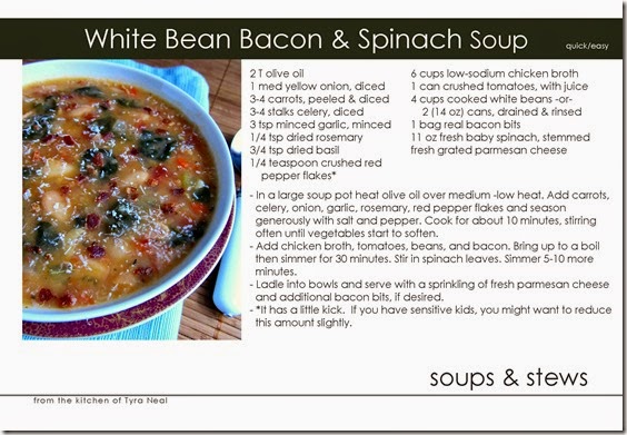 white bean spinach & bacon soup