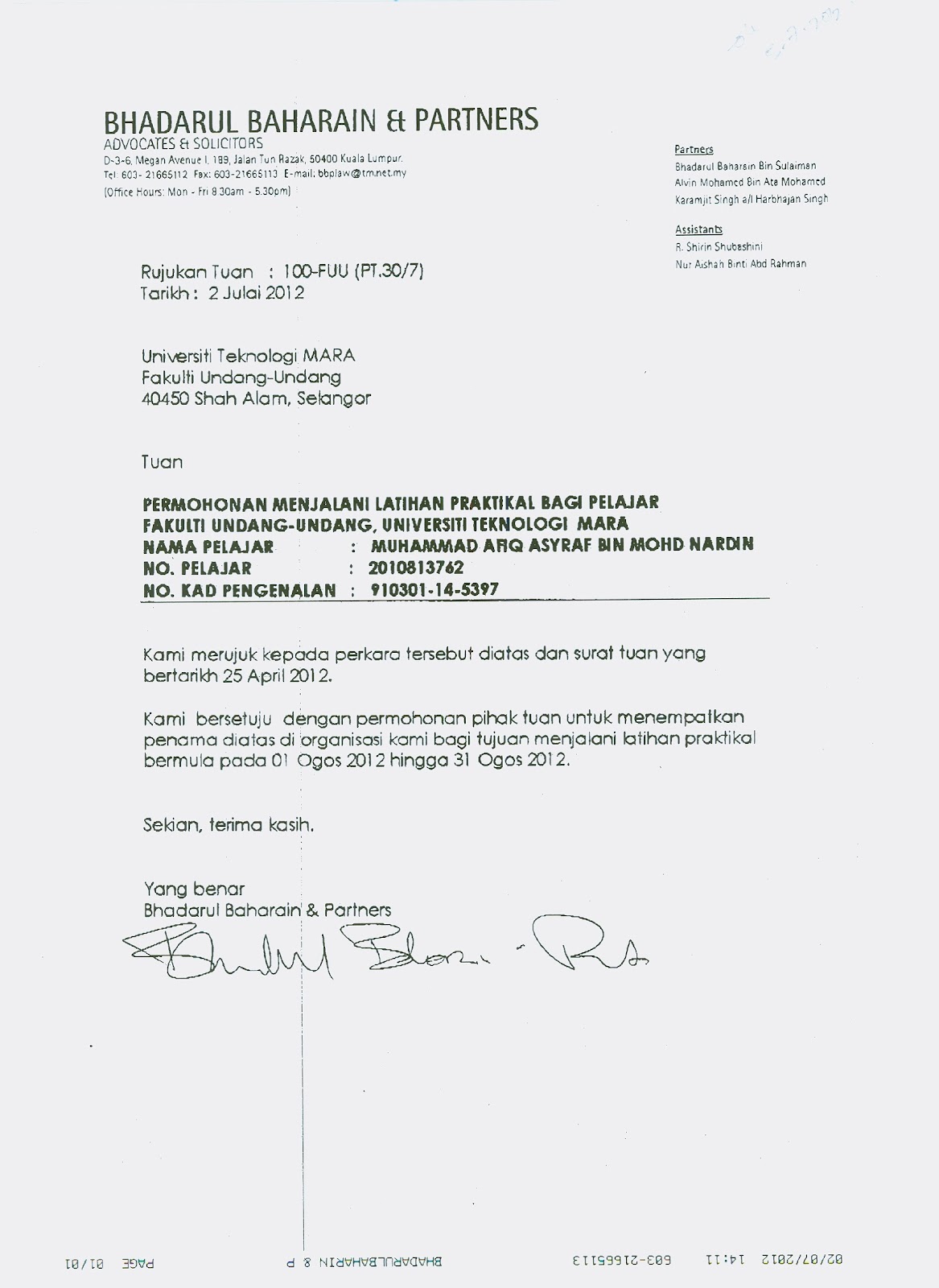 Contoh Surat Pengesahan Majikan Untuk Sekolah - Cara Ku Mu