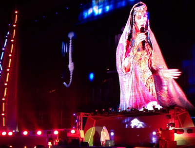 Cher performing in Russia