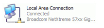 Status - status pada Local Area Connection