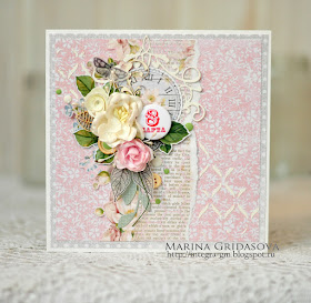 tender card by Marina Gridasova @akonitt #card #cards #studio75 #flower #flowers #by_marina_gridasova #magnolia #crafting #papercrafting #cardmaking #alicesdreams #foamiran