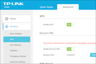 Bilete av TP-Link si side for emulering av AP300