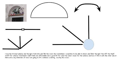 Arched Window Shade CAD design sketches by Scotty -