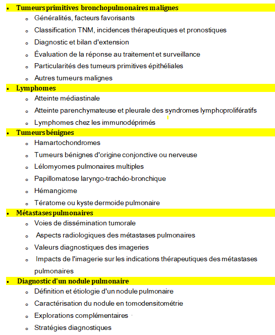 Tumeurs bronchopulmonaires