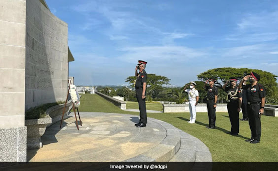 Indian Army Chief Pays Tribute At World War II Memorial In Singapore