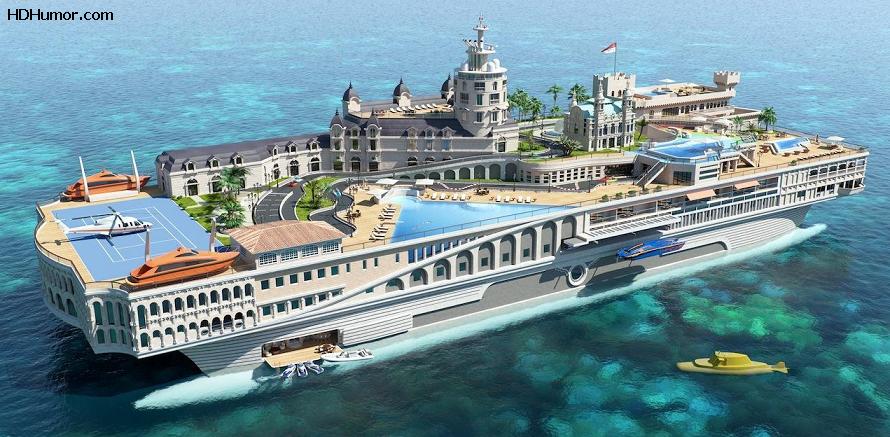 Here's a billion-dollar yacht in the plans by Monaco. Billion Dollar Yacht