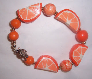 orange bracelet polymer clay image picture photo