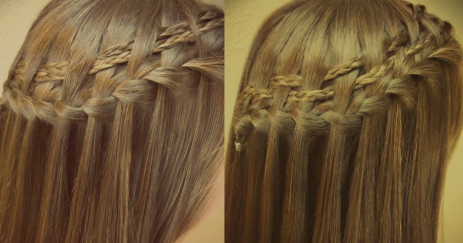 Double Woven Waterfall Braid Tutorial, 2 Braided 