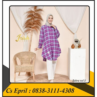 TUNIK ZAHRA VOL 2 BY IRISH LABEL  - GAYA BAJU MUSLIM TERBARU