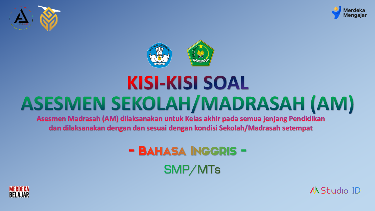 Kisi-Kisi Soal Bahasa Inggris SMP/MTs - Asesmen Madrasah 2023