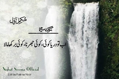 Ab to darya koi koi jharna koi bharkha mala novel pdf by Nighat Seema Complete