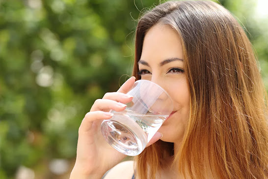 Girl drinking water