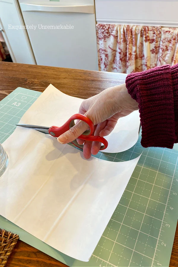 Cutting vinyl furniture transfers on a rotary board