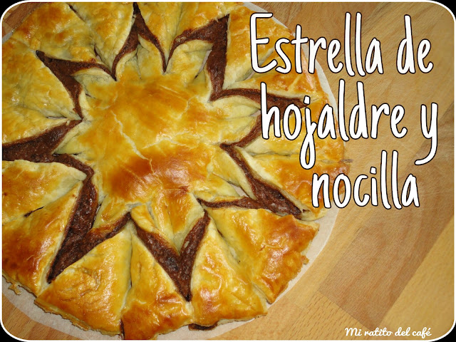 Estrella de hojaldre y nocilla