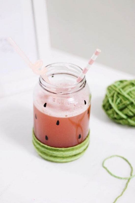 Easy crafts with glass jar