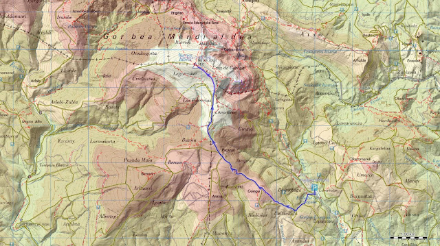 Mapa Ruta Gorbea Esqui de Travesia