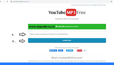 Mendownload dan Conver Lagu Dari Youtube - YouTube to MP3 Free Converter